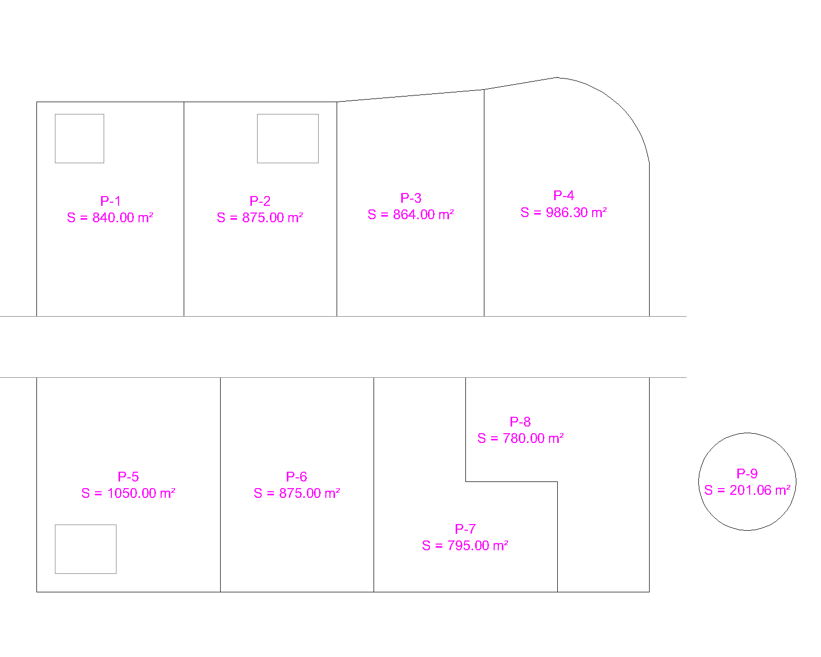 Utilidades de plano: areas